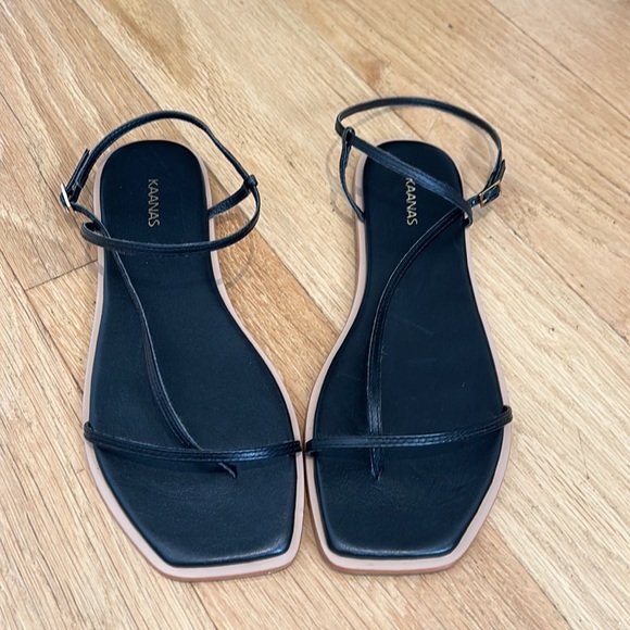 Kaanas Alayta Black Strappy Sandals - Picture 5 of 7